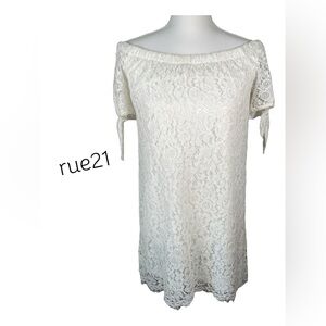 Rue 21 | White Lace Off-the-Shoulder Dress